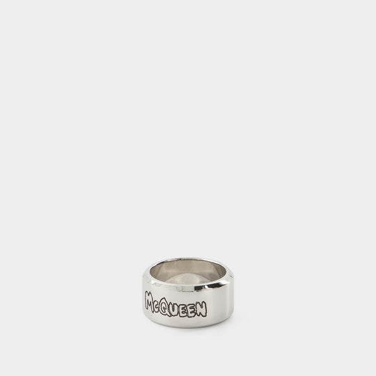 Bague Affiti - Alexander Mcqueen - Métal - Argenté