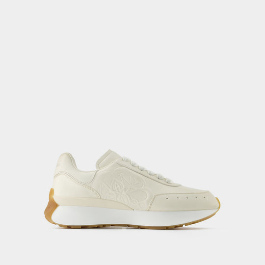 Sneakers Sprint - Alexander Mcqueen - Cuir - Beige