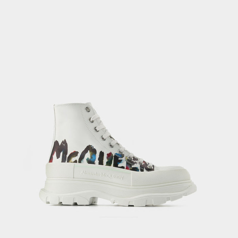 Sneakers Tread Slick - Alexander Mcqueen - Toile - Blanc