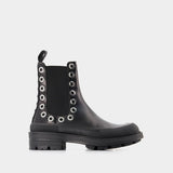 Bottines Tread - Alexander Mcqueen - Cuir - Noir/Argenté