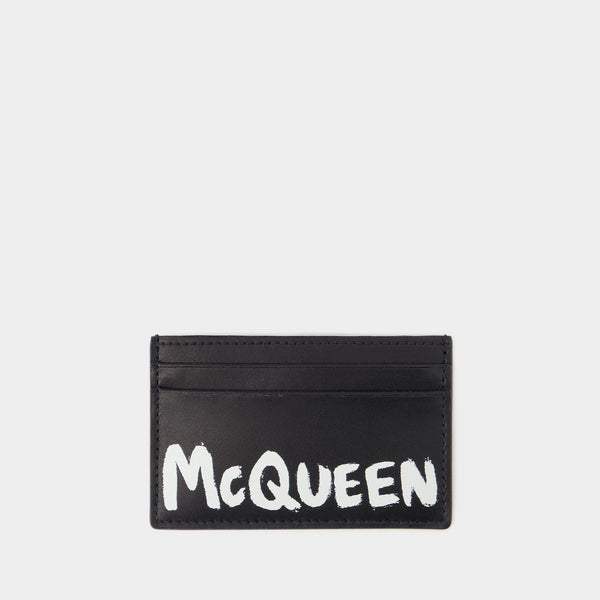 Porte Cartes Holder - Alexander McQueen - Cuir - Noir