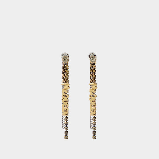 Boucles D'Oreille Graffiti - Alexander Mcqueen - Or Antique/Argenté
