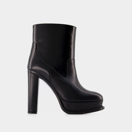 Bottines - Alexander McQueen - Cuir - Noir