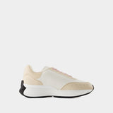 Sneakers Sprint Runner - Alexander Mcqueen - Cuir - Blanc/Rose