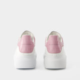 Sneakers Oversized - Alexander Mcqueen - Cuir - Blanc/Rose