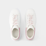 Sneakers Oversized - Alexander Mcqueen - Cuir - Blanc/Rose