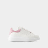 Sneakers Oversized - Alexander Mcqueen - Cuir - Blanc/Rose