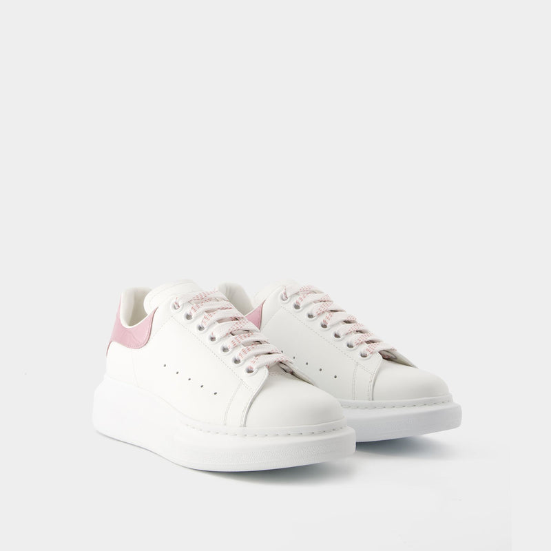 Sneakers Oversized - Alexander Mcqueen - Cuir - Blanc/Rose