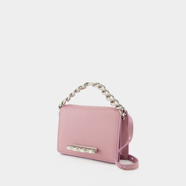 Sac À Main Four Ring Mini - Alexander Mcqueen - Cuir - Rose Antique
