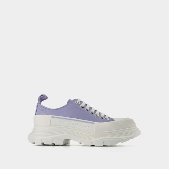 Sneakers Tread Slick - Alexander Mcqueen - Cuir - Lilas/Blanc
