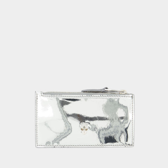 Porte-Carte Skull Small - Alexander McQueen - Argenté