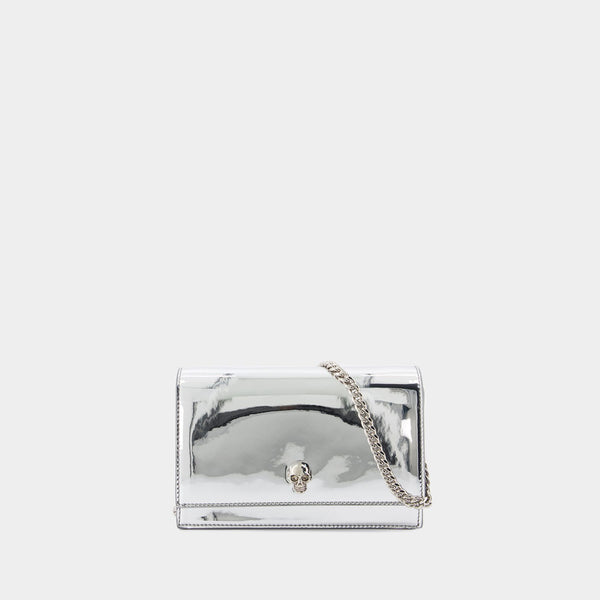Sac À Bandoulière Small Skull - Alexander McQueen - Cuir - Argenté