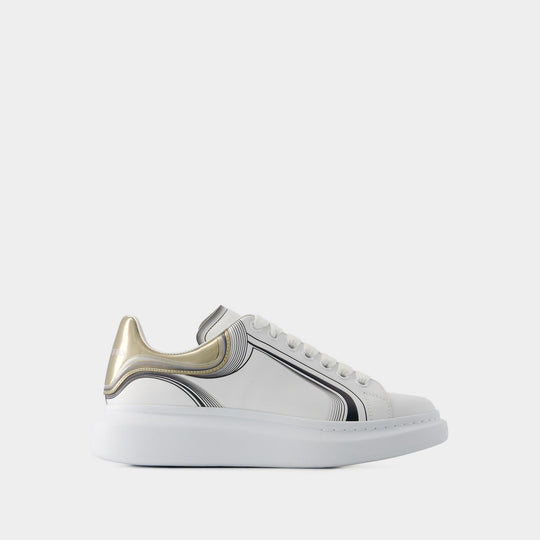Sneakers Oversized - Alexander Mcqueen - Cuir - Blanc/Vanille
