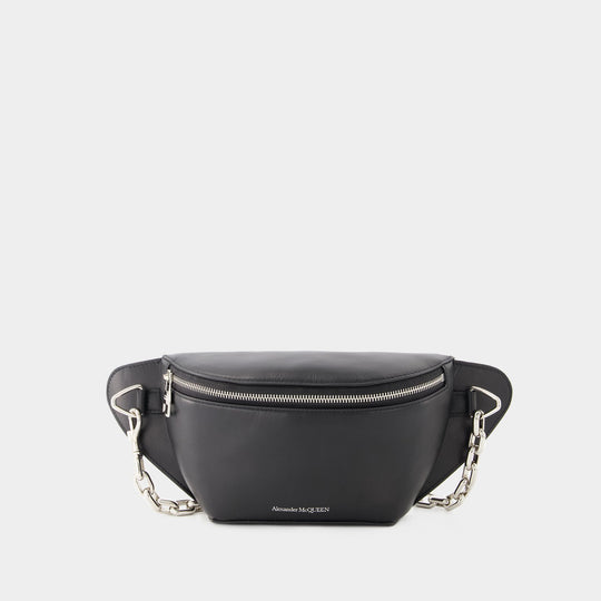 Sac Biker Bumbag - Alexander McQueen - Cuir - Noir