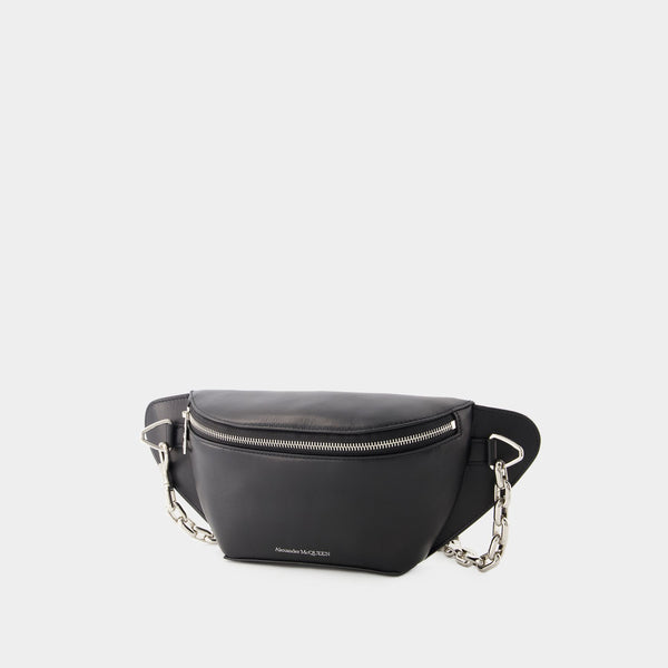 Sac Biker Bumbag - Alexander McQueen - Cuir - Noir