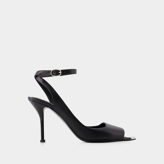 Sandales Punk - Alexander Mcqueen - Cuir - Noir/Argenté
