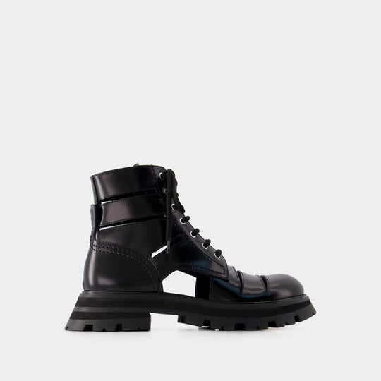 Bottines Wander - Alexander Mcqueen - Cuir - Noir