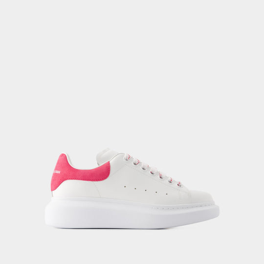 Sneakers Oversized - Alexander Mcqueen - Cuir - Blanc/Rose