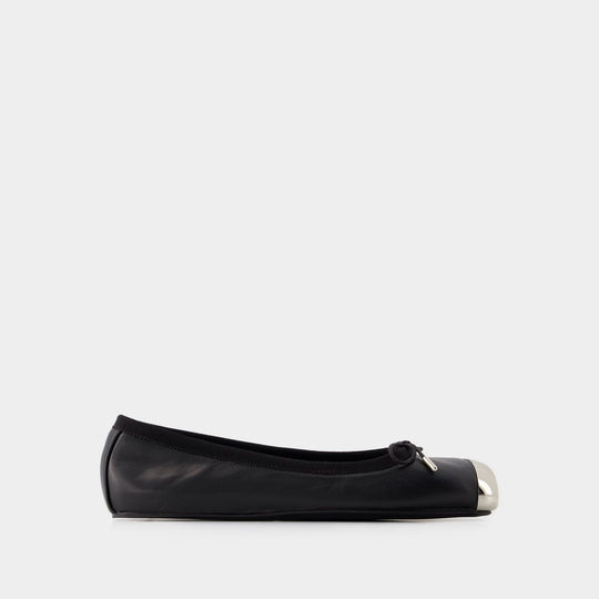 Ballerines Punk - Alexander Mcqueen - Cuir - Noir/Argenté