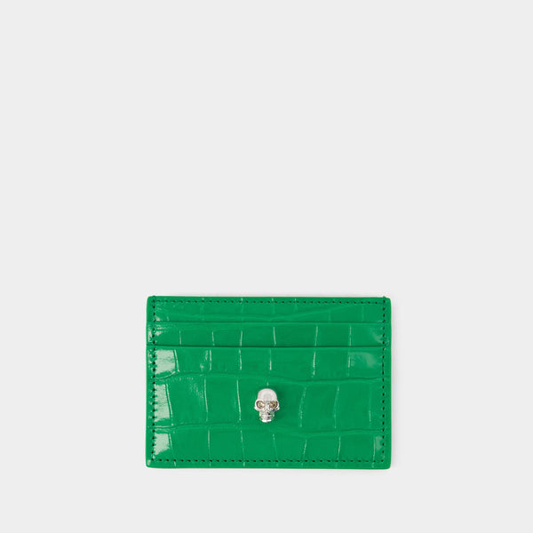 Porte Cartes Holder - Alexander McQueen - Cuir - Vert