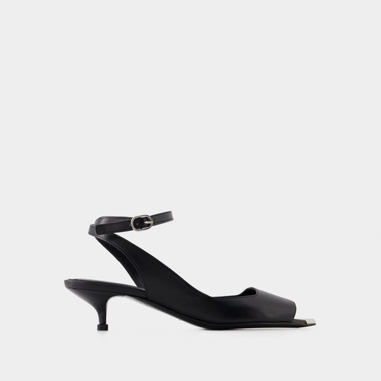Sandales Punk - Alexander Mcqueen - Cuir - Noir/Argenté