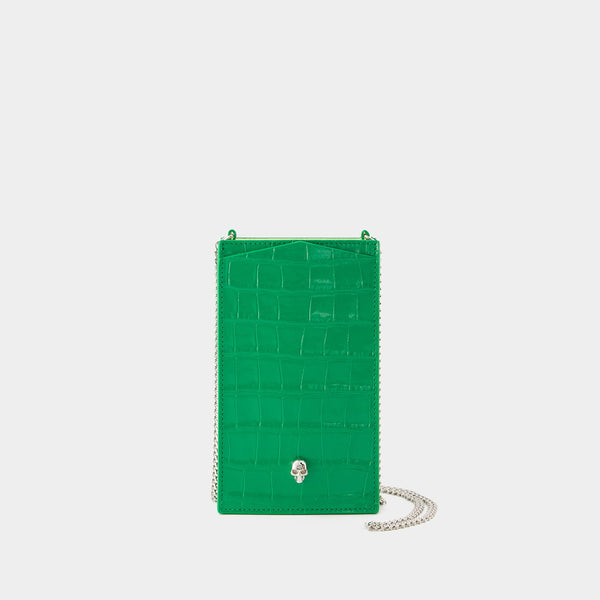 Étui À Téléphone Avec Chaîne - Alexander Mcqueen - Cuir - Vert