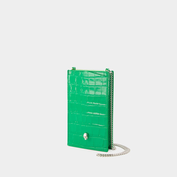 Étui À Téléphone Avec Chaîne - Alexander Mcqueen - Cuir - Vert