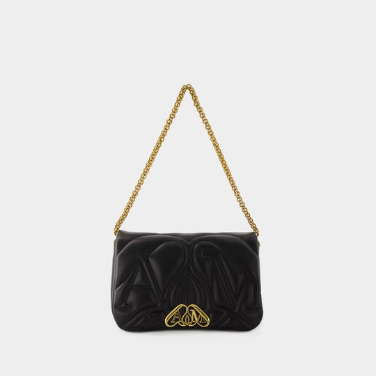 Sac à bandoulière The Seal - Alexander McQueen - Cuir - Noir