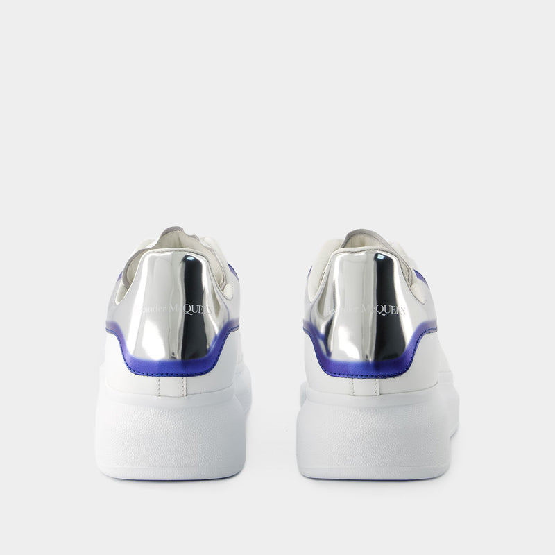 Sneakers Oversized - Alexander Mcqueen - Cuir - Blanc/Argenté