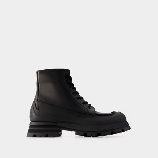 Bottines Tread - Alexander Mcqueen - Cuir - Noir