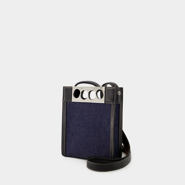 Sac Mini Tote - Alexander Mcqueen - Cuir - Denim/Noir
