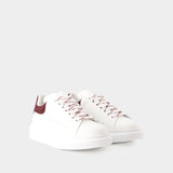 Sneakers Oversized - Alexander Mcqueen - Cuir - Blanc/Bordeaux