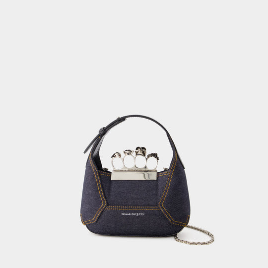 Sac Hobo Jewelled Mini - Alexander Mcqueen - Cuir - Noir
