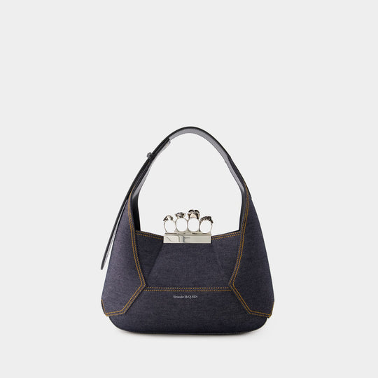 Sac Hobo The Jewelled - Alexander Mcqueen - Cuir - Noir