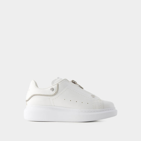 Sneakers Oversized - Alexander Mcqueen - Cuir - Blanc/Argenté