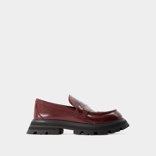 Mocassins - Alexander Mcqueen - Cuir - Bordeaux Foncé