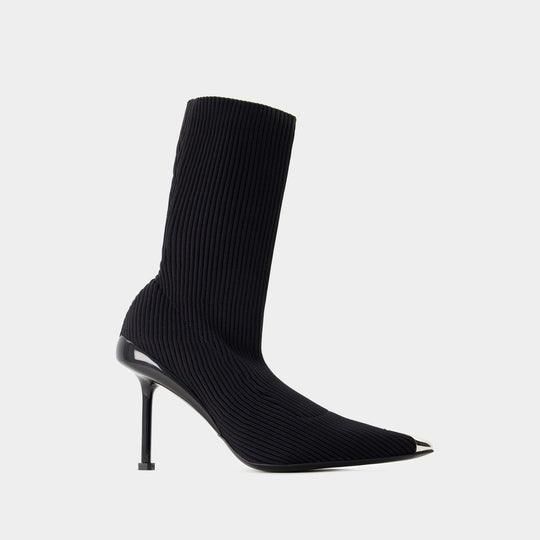 Bottines à bout pointu - Alexander Mcqueen - Cuir - Noir