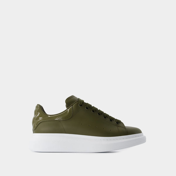 Sneakers Oversized - Alexander McQueen - Cuir - Kaki