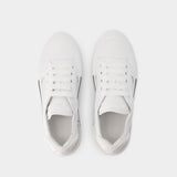Sneakers Oversized - Alexander McQueen - Cuir - Blanc/Noir