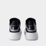 Sneakers Oversized - Alexander McQueen - Cuir - Noir/Argenté