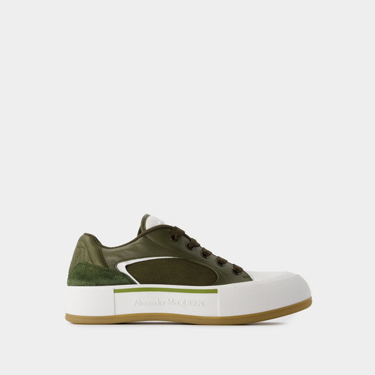 Sneakers Deck - Alexander McQueen - Cuir - Kaki