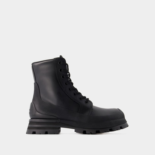 Bottines Wander - Alexander McQueen - Cuir - Noir