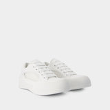 Sneakers Deck - Alexander McQueen - Cuir - Blanc