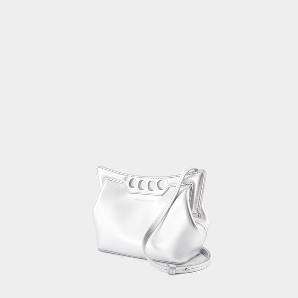 Sac À Main The Mini Peak - Alexander McQueen - Cuir - Argenté