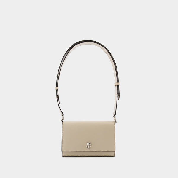 Sac À Bandoulière Small Skull - Alexander McQueen - Cuir - Camel
