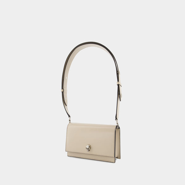 Sac À Bandoulière Small Skull - Alexander McQueen - Cuir - Camel