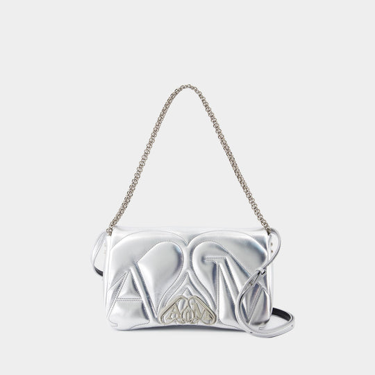 Sac À Bandoulière The Seal Small - Alexander McQueen - Cuir - Argenté