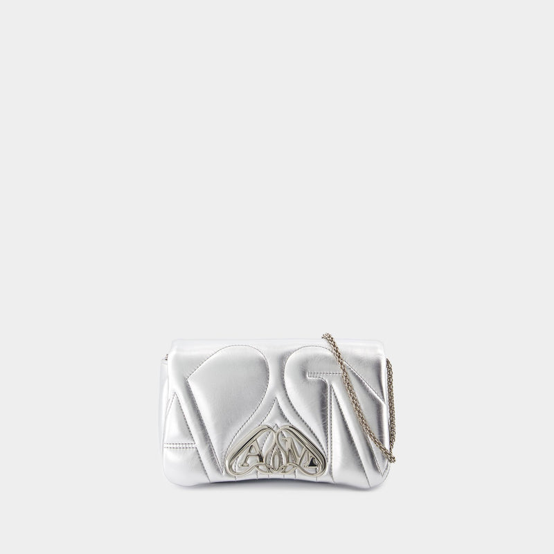 Sac à Bandoulière The Mini Seal - Alexander McQueen - Métal - Argenté