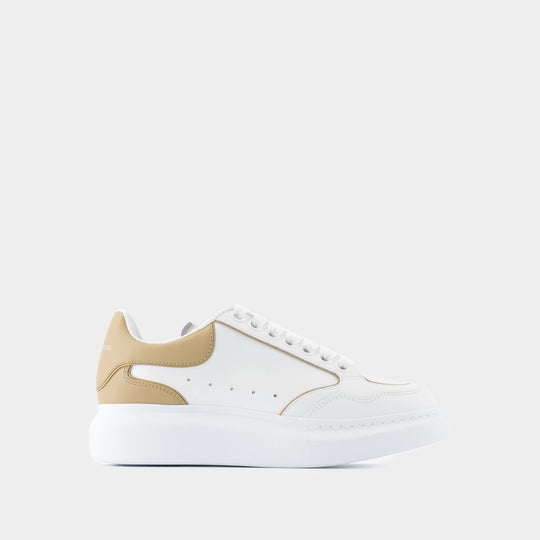 Sneakers Oversized - Alexander McQueen - Cuir - Blanc/Camel