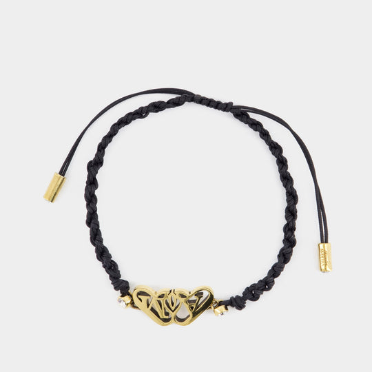 Bracelet Seal Friend.- Alexander McQueen - Métal - Noir